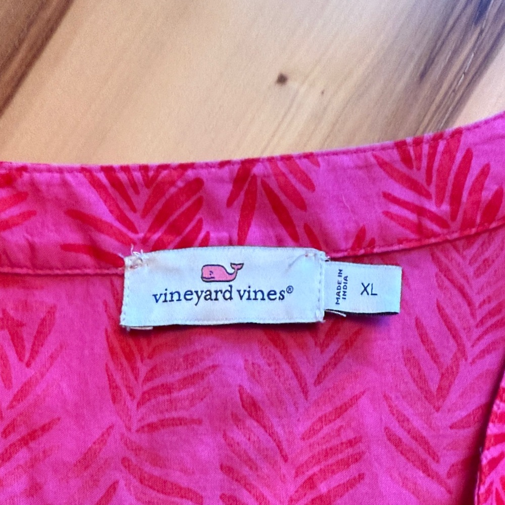 Vineyard Vines Red Patterned Blouse - image 2